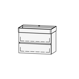 Unterbau Vanity DuraSquare Line 80 78.5 x 52 x 43.8 cm