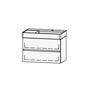 Unterbau Vanity DuraSquare Line 80 78.5 x 52 x 44.8 cm