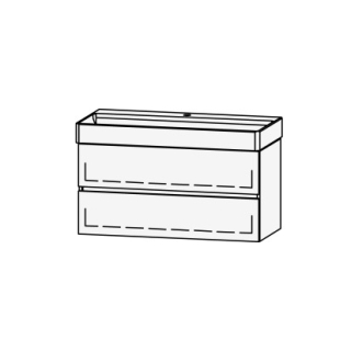 Unterbau Vanity DuraSquare Line 100 98.5 x 52 x 43.8 cm