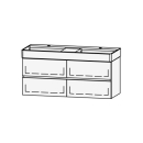 Unterbau Vanity DuraSquare Line 120 118.5 x 52 x 45 cm