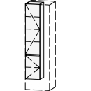 Hochschrank Vanity Zoe 30-50 x 160-182.8 x 20-45 cm