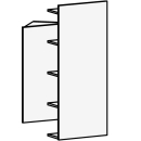 Schrägregal offen Vanity Terioso