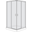 Eckeinstieg Duscholux Optima 6 Plus