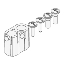 Befestigungsset MITO für Möbel, zu Badetuchstange