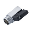 Mini-Kugelhahn Messing verchromt / IG x AG 1/2"...