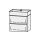 Unterbau Vanity Extra Line 59.5 x 52 x 44 cm