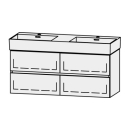 Unterbau Vanity Extra Line 119.5 x 52 x 44 cm