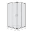 Eckeinstieg Duscholux Optima 400