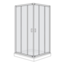 Eckeinstieg Duscholux Optima 400