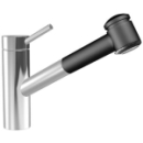 Spültischmischer, A 225 mm, Auszugsbrause mattsch.