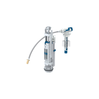 Zweimengen-Spülgarnitur Geberit komplett<br>Schwimmerventil, Panzerschlauch (283.354.21.2)