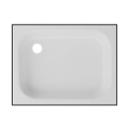 90x80x6,5 cm, Zarge an 4 Seiten, Ablauf D. 90 mm