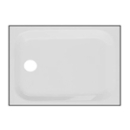 100x80x6,5 cm, Zarge an 4 Seiten, Ablauf D. 90 mm