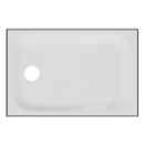 120x80x6,5 cm, Zarge an 4 Seiten, Ablauf D. 90 mm