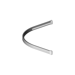 Duschenvorhangschiene Bodenschatz, Viertelkreis