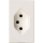Zargensteckdose, seitlich links, weiss