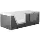 Duscholux Step-in pure 160 x 75 cm,Rückenteil li.