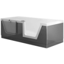 Duscholux Step-in PURE 170 x 75 cm, Rückenteil re.