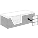 Fliesenträger Front und Rückenteil zu 1124 237