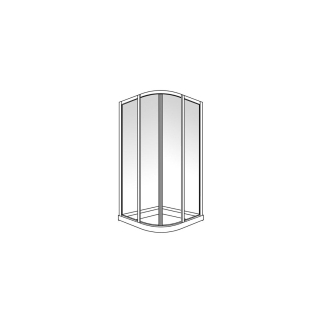 Eckeinstieg Duscholux Optima 300 Round Viertelkreis