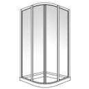 Eckeinstieg Duscholux Optima 300 Round Viertelkreis