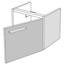 Waschtischmöbel Alterna Pro, B.44cm,H.39cm,T.26,8cm