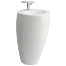 Waschtisch 52 x 53 cm, integrierte Säule, Clou