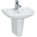 Wandbecken 48 x 35 cm, Armaturenloch