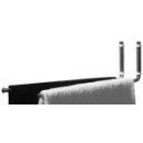 Handtuchhalter, A 46.5 cm, Kunststoff schwarz