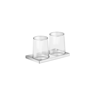 Doppelglashalter, 2 Kristallgläser klar