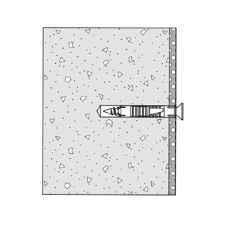 Befestigungsmaterial für Beton, Vollstein