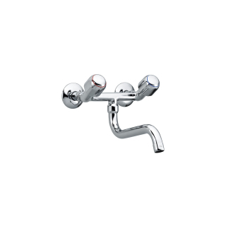 Wandbatterie 1/2", Auslauf unten, A 265 mm