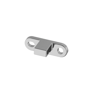 Wandbefestigungsset zu Badetuchstange und Handtuchring<br>Wandflansch mit 2 Schrauben und Dübel ...