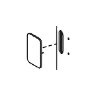 Blinddeckel zu Doppelsteckdosen, Anordnung unten<br>zu Spiegelschränken Schneider (325.273.00.02)