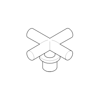 Kreuzgriff zu Umstell- und Absperrventil<br>(04208900301)