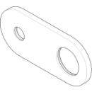 Abdeckplatte oval, zu Wandmischer<br>(091102097)