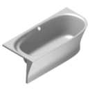 Badewanne Duravit Cape Cod, Ecke links