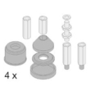 Fussset Contura, 4 Stück, zu 1311 362/363/366