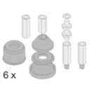 Fussset Contura, 6 Stück, zu 1311 367/368/369