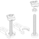 Duschenwannen-Fussset Schmidlin Omnia, Höhe 4,5 -11 cm