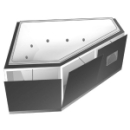 Whirlbox, Eckwannen bis 140 cm, mit Umrandung