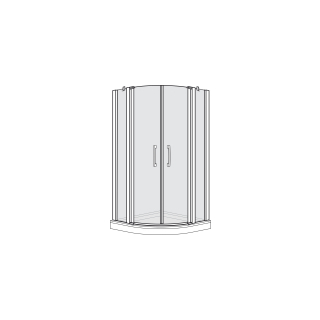 Eckeinstieg Duscholux Optima 6 Round Viertelkreis