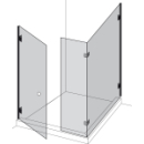 Eckkabine Atelier 90 TSS, bis 90 x 90 cm, links