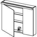 Spiegelschrank Alterna format LED plus