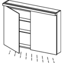 Spiegelschrank Alterna format LED plus
