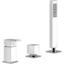 Rettangolo, 3-Loch, externen Einlauf