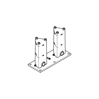Bodenplatte, für Montage Badebatterien Standmodell