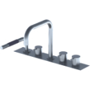 5-Loch, A 200 mm, Einlauf eckig, Thermostat