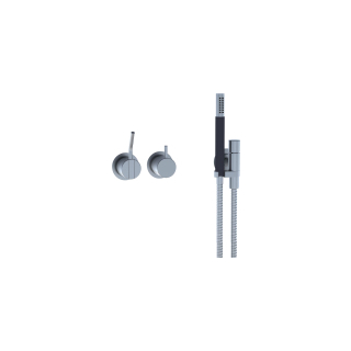 Duschenmischer-Endmontageset,Hebel mittel,Rosetten