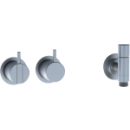 Duschenmischer-Endmontageset,Hebel kurz, Rosetten